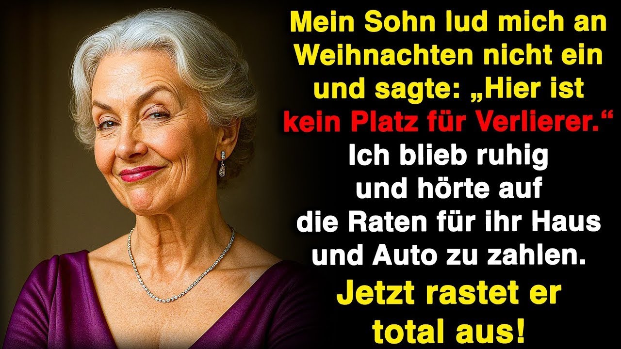 Mein Sohn lud mich nicht zu Weihnachten ein und sagte: „Ich will keine Alten dabei haben!“