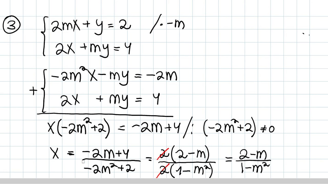 כז - 2 משוואות ב 2 נעלמים עם פרמטרים