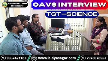 OAVS Interview 2023 | TGT Science #bidyasgarclasses #oavs_recruitment_2023