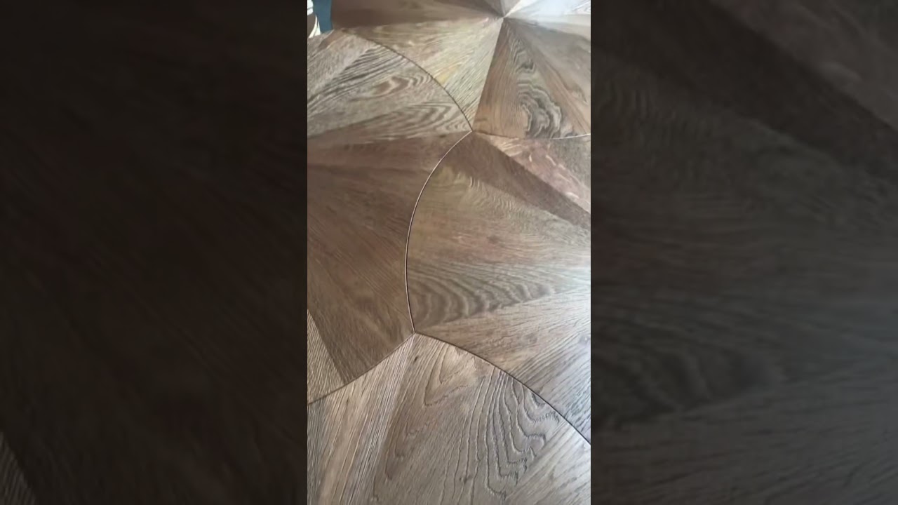 Popular fan shape walnut wood inlay tiles 