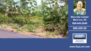 Land For Sale Puna HI Real Estate on 0.89 Acres-Acres $89000.00 Puna HI Mark Cox RS