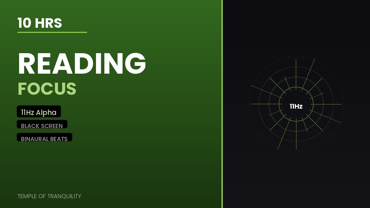 Reading Music | 10 Hours Alpha Waves at 11Hz with Library Ambience | Concentration & Retention