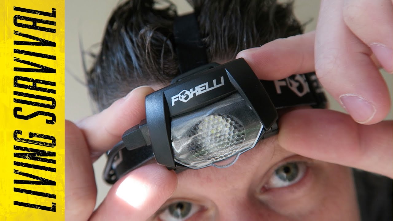 160 Lumen up to 30 Hours of on a Foxelli USB Rechargeable Headlamp Flashlight 