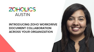 Introducing Zoho WorkDrive - Document Collaboration Across Your Organization - Aarthi Elizabeth