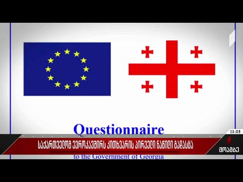 საქართველომ ევროკავშირს კითხვარის პირველი ნაწილი გადასცა