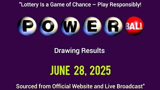 Powerball winning numbers June 28, 2025