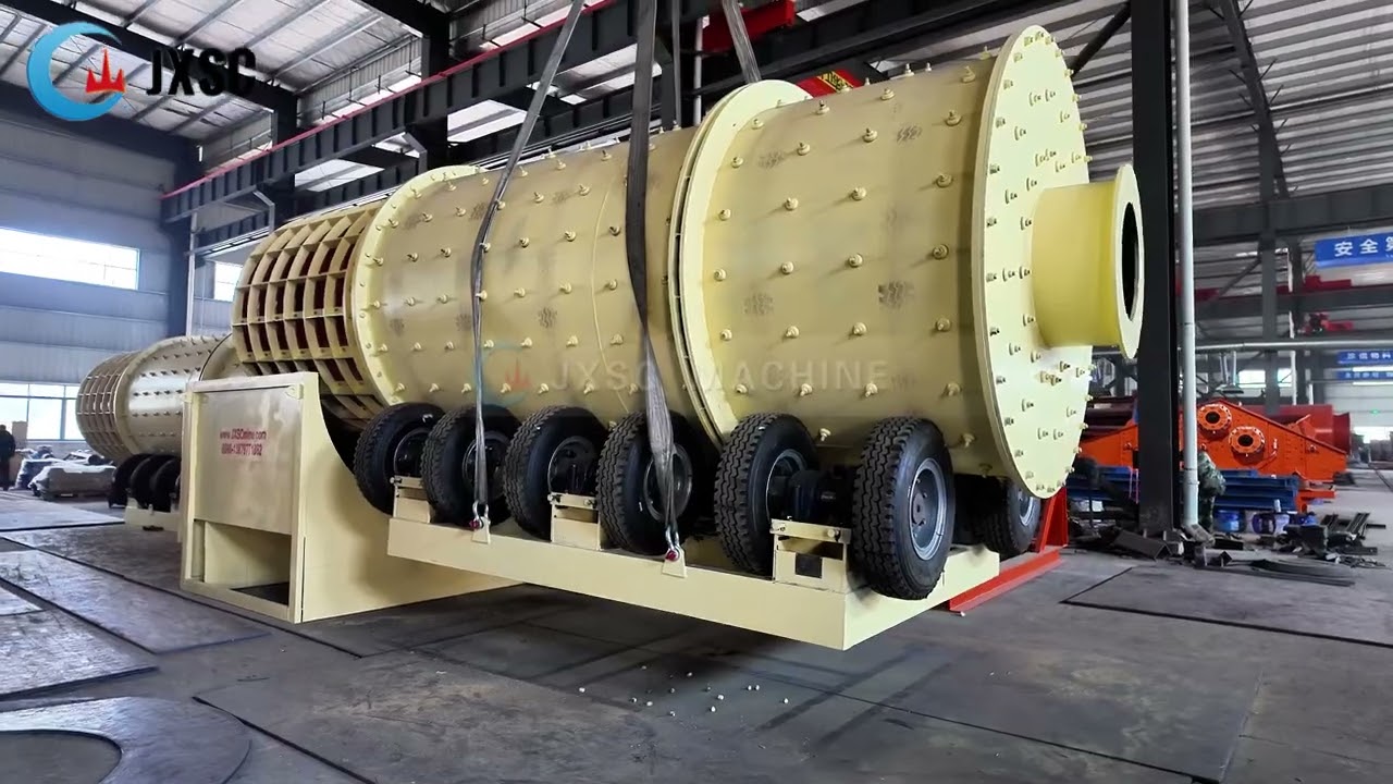 JXSC 4.5m long and 2.2m in diameter of trommel scrubber being shipped out