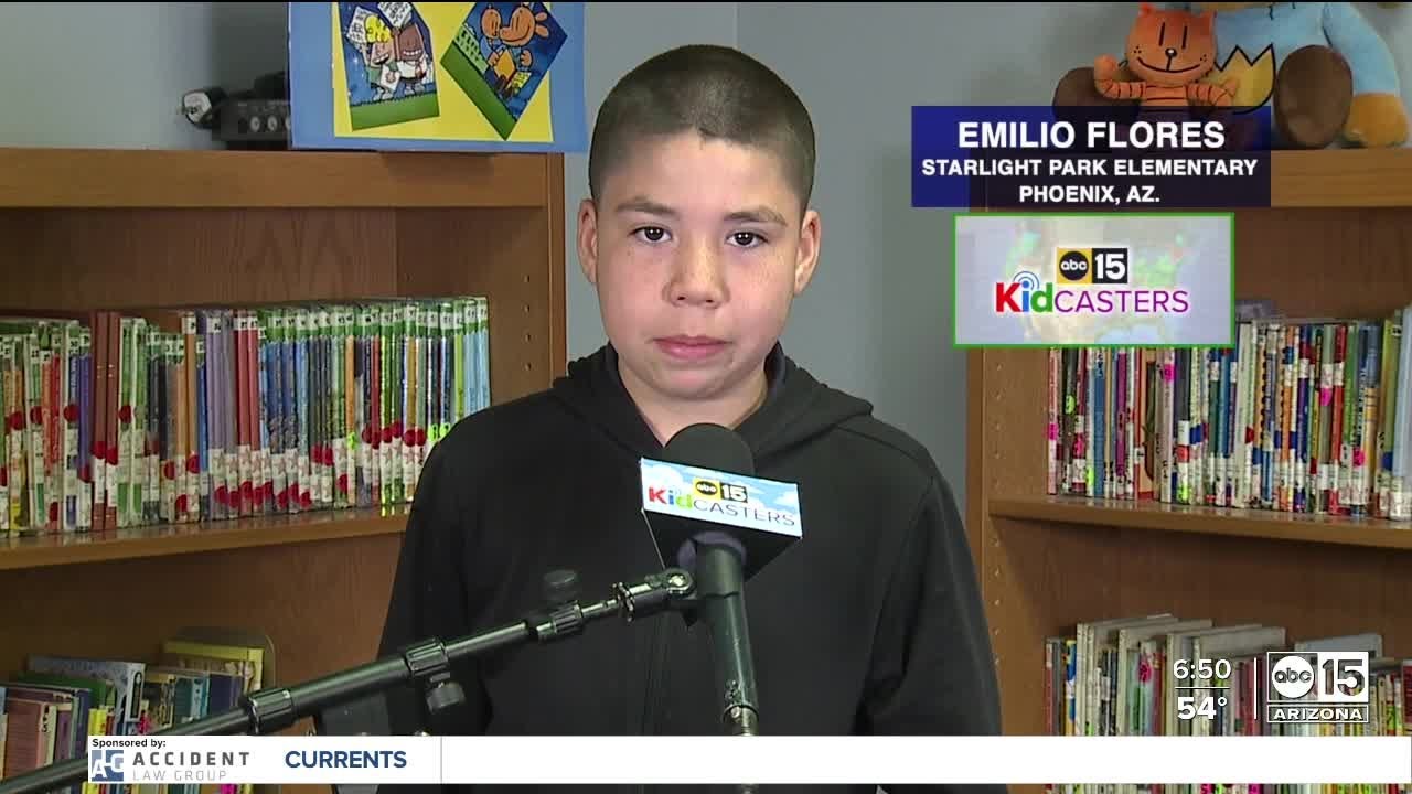 Kidcaster Emilio gives your Friday morning forecast from Starlight Park Elementary School