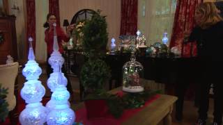 Set of 3 Illuminated Frosted Finials by Valerie with Pat James-Dementri