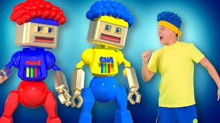 Dance Like a Robot with Your Head, Hands, Hips & Legs | D Billions Kids Songs Resimi