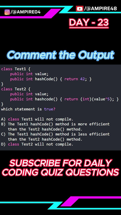 DAY - 23 Tell me the output of this code | Java Quiz Question | Daily ...