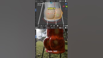 Cómo ocultar y desocultar partes en Blender #blender