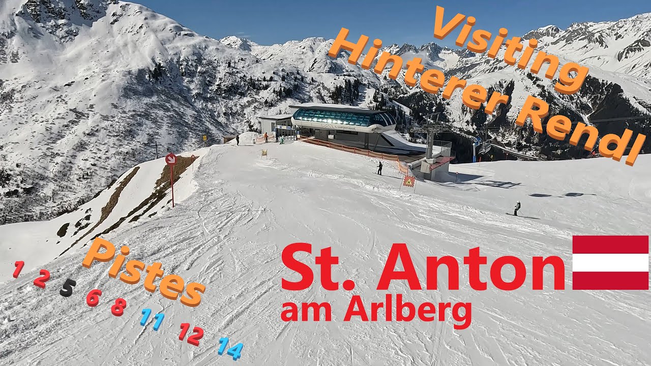 [4K] Skiing St. Anton am Arlberg, Hinterer Rendl Pistes 1, 2, 5, 6, 8