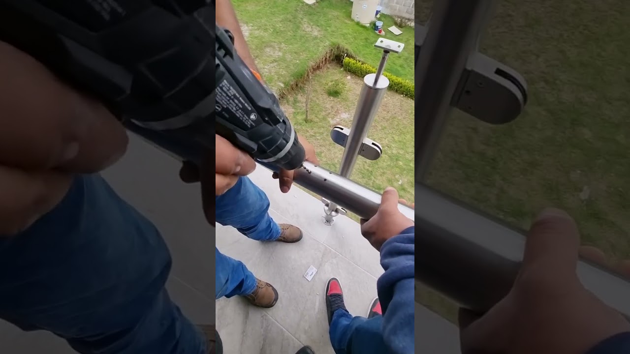 Instalación de Barandal de acero inoxidable y cristal templado 🔥🔥🔥
