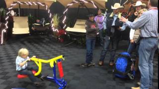 Child enjoying a bouncing teeter totter