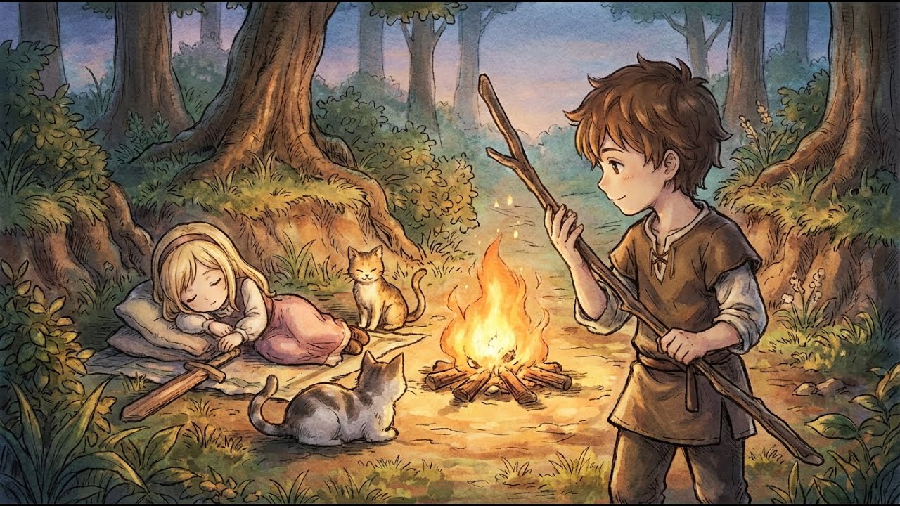 Relaxing in the Forest with Village Children | Quiet Forest Ambient Music