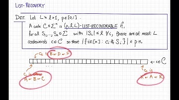 Lecture 12, Video 1: List Recovery