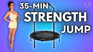 35 Minute Rebounder Strength Workout | Full Body Low Impact Mini Trampoline Training screenshot 4