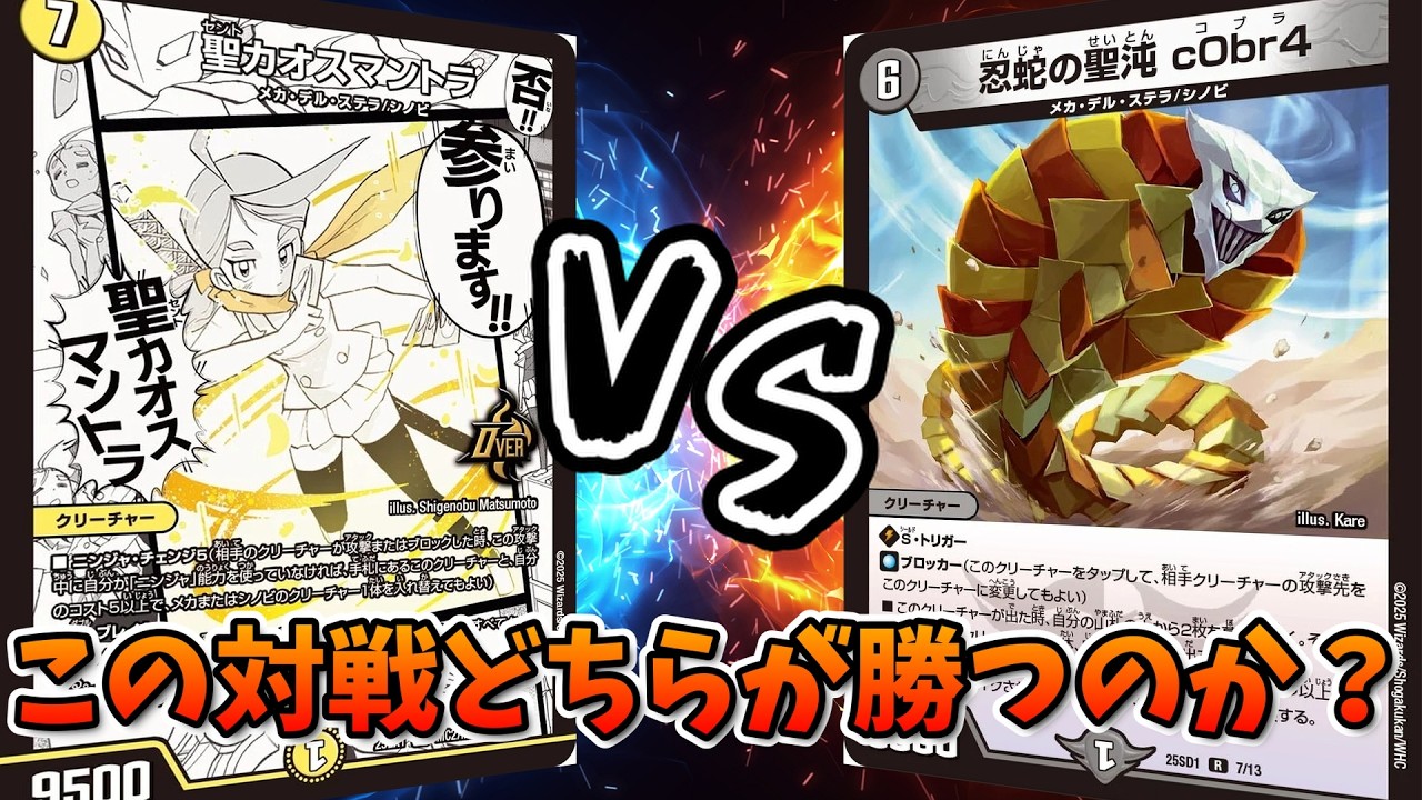 【デュエマ】忍者とは忍ぶ者『光闇シノビ』VS墓地の力を借りて退化する『青黒墓地退化』【対戦動画】