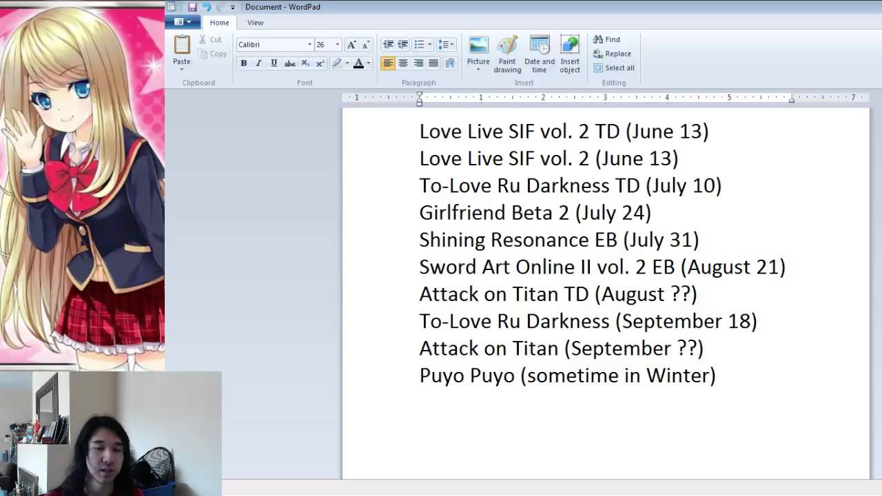 Weiss Schwarz News Update - Girlfriend Beta 2?! Shining Resonance