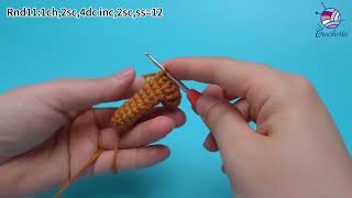 25 Crochet Little Devil - Horn Rnds 11-14