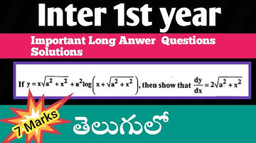 If y=x sqrt(a^(2)+x^(2))+a^(2)log(x+sqrt(a^(2)+x^(2))) then show that (dy)/(dx)=2sqrt(a^(2)+x^(2))