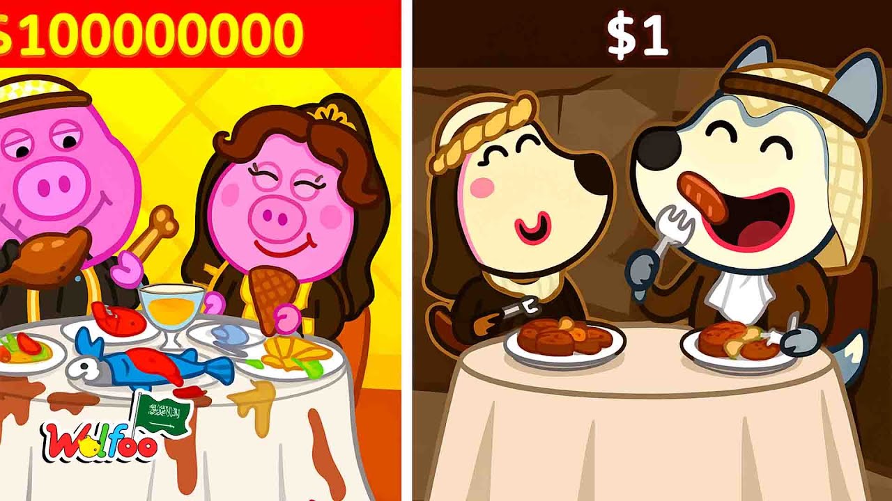 Wolfoo، آداب المائدة الجيدة! - الأغنياء والفقراء ‪@wolfooinarabic‬