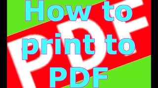 How to create a PDF from any program