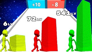 Stack Colors Run - Level Up Satisfying All Levels Gameplay