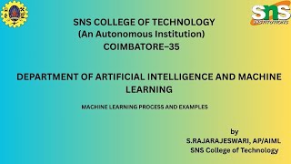 Machine Learning process |Machine Learning|SNS Institutions