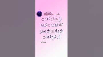 سورة الإخلاص بصوت القارئ الشيخ سعد الغامدي 💕 | #سورة_الإخلاص 🍂 #quran #قرآن 🤍