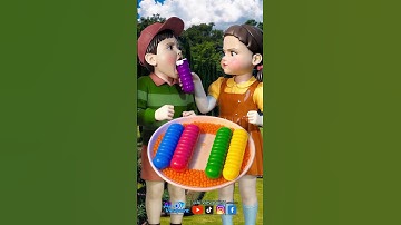 Squid Game AI Korean Snack Colorful Candy ASMR #squidgame #squidgame2 #ai #asmr