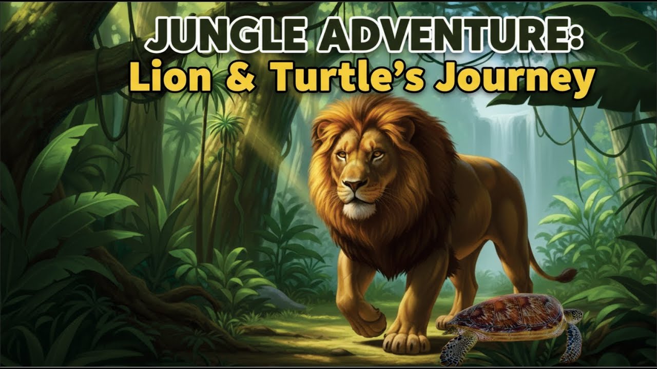 The Lion and the Clever Turtle 🦁🐢  Kids Moral Story in English