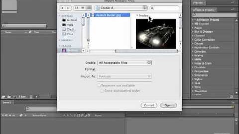 Adobe After Effects CS5 Tutorials - Footage, Import Stills Part No.2
