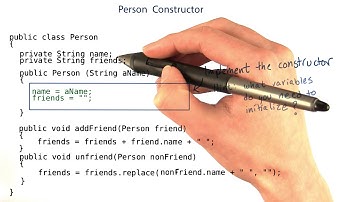 Person Constructor - Intro to Java Programming