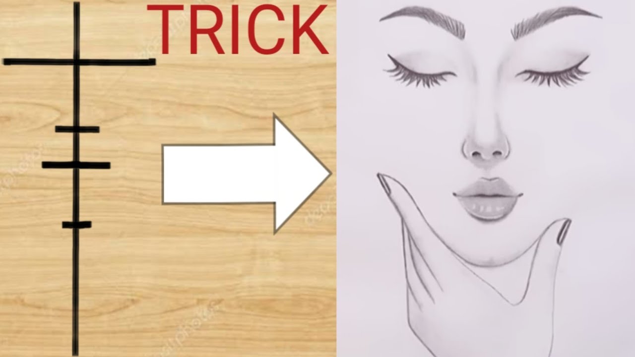 Easy way to draw a face || Pencil Sketch for beginners || how to draw a ...