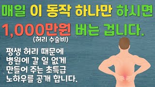 [허리통증에 좋은 운동]허리통증 스트레칭-평생 허리통증 으로 병원에 갈일 없게 만들어 주는 운동 방법 노하우 공개