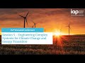Session 5 - Engineering Complex Systems for Climate Change and Energy Transition