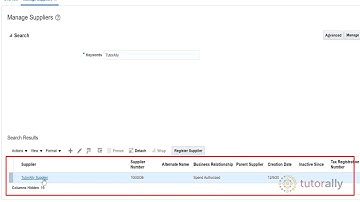 Manage Suppliers in Oracle Cloud ERP | TutorAlly