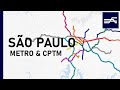 São Paulo Metro and CPTM expansion animated 1974-2026