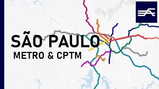 Evolution of the São Paulo Rapid Transit (Metro, CPTM) 1974-2026 (animation)