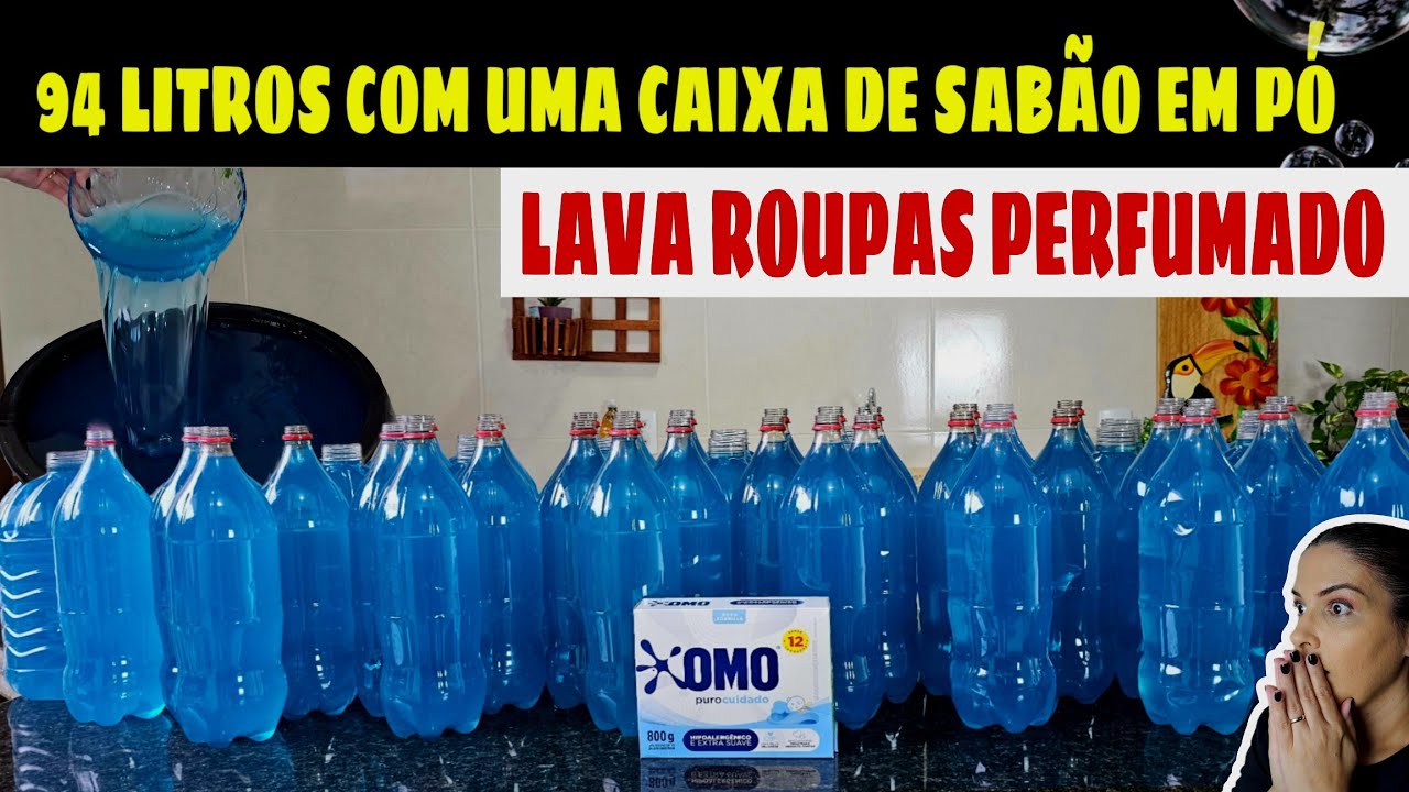🔥NUNCA FOI TÃO FÁCIL FAZER SABÃO LÍQUIDO! COM 1 CAIXA DE SABÃO EM PÓ! SÓ VEM COMIGO 😱
