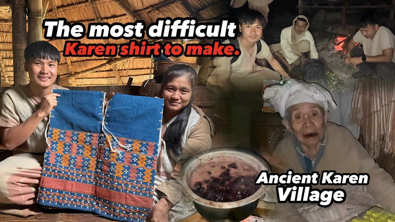 The ancient Karen village's most difficult and time-consuming shirt to make.❤️