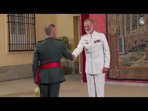 S.M. el Rey recibe en audiencia militar a un grupo de generales de brigada y contralmirantes