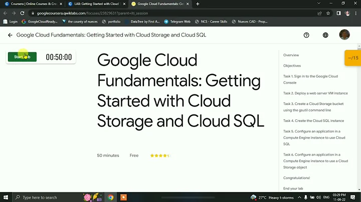 Google Cloud Fundamentals Getting Started with Cloud Storage and Cloud SQL LAB Solution (GCP)
