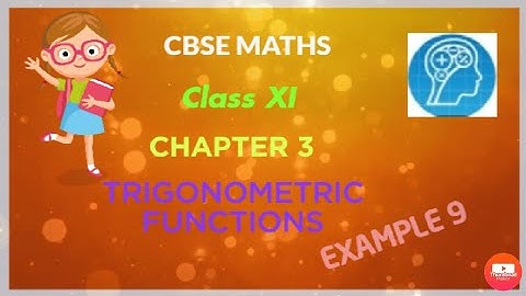 CBSE MATHS IN TAMIL AND ENGLISH CLASS 11 CHAPTER 3 EXAMPLE 9