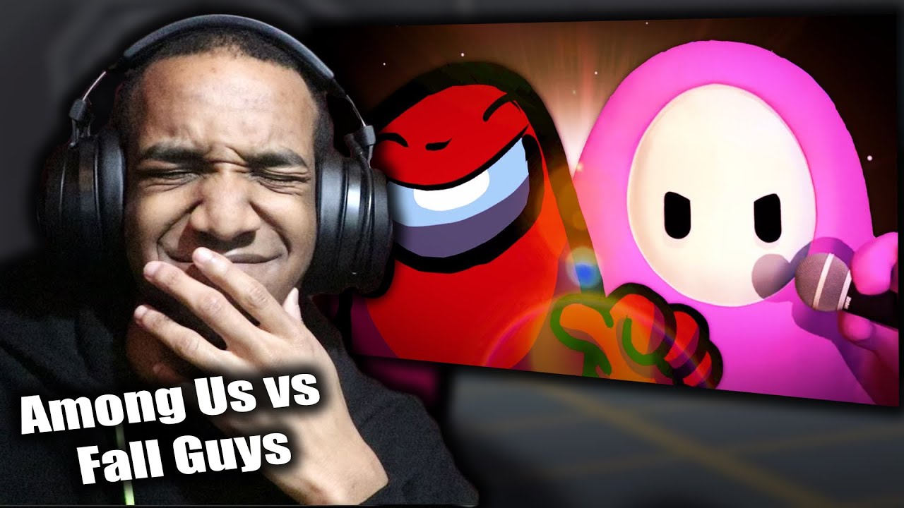 Among Us vs Fall Guys Rap Battle Reaction (from Freshy Kanal) - YouTube