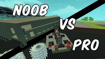 NOOB vs PRO Sumo BattleBots! 15 Minute Scrap Mechanic Build Challenge!