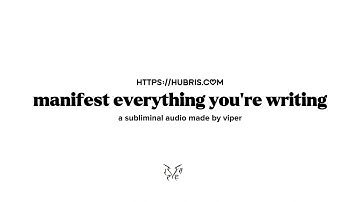 manifest everything you