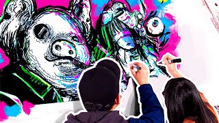 【炎上覚悟】絵描きが国に無許可で「60分で壁にラクガキ」して逃げました